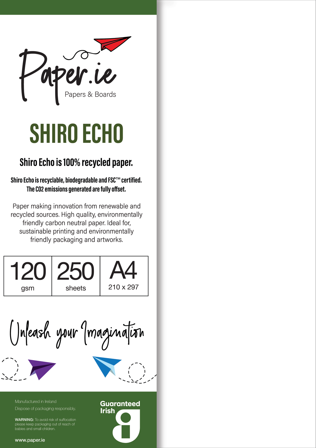 SHIRO ECHO - 100% recycled and carbon neutral paper
