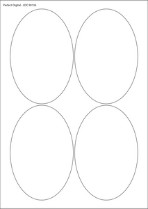 Oval A4 Die Cut Labels
