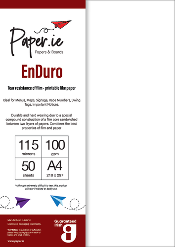 EnDuro - Tear resistance of film - Printable like paper